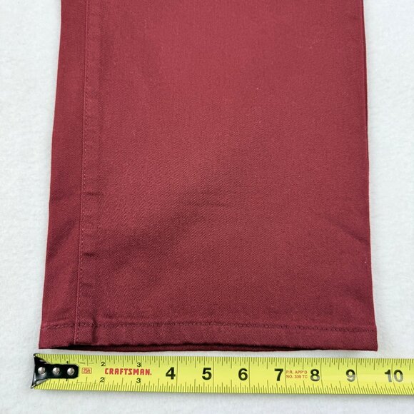 St. Johns Bay Women's Stretch Straight Leg Mid-Rise Burgundy Pants Plus 24W NWT - Picture 10 of 11